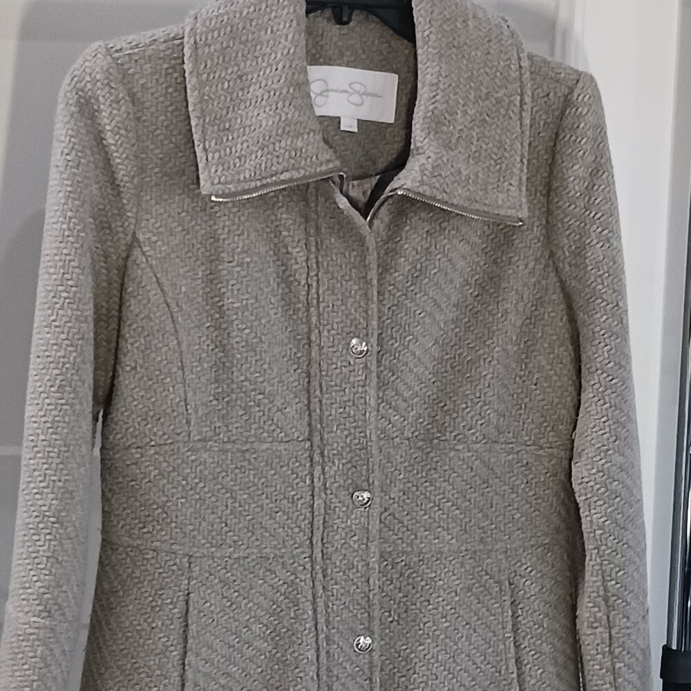 Jessica Simpson Gray Textured Jacket